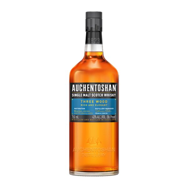 AUCHENTOSHAN SCOTCH SINGLE MALT THREE WOOD 750ML