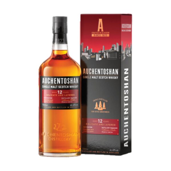 AUCHENTOSHAN SCOTCH SINGLE MALT TRIPLE DISTILLED 86PF 12YR 750ML