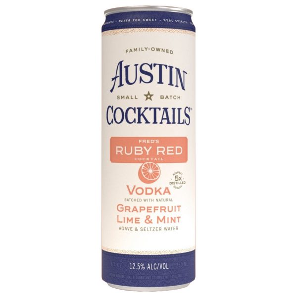 AUSTIN COCKTAILS SPARKLING FREDS RUBY RED 4X8.4OZ CANS